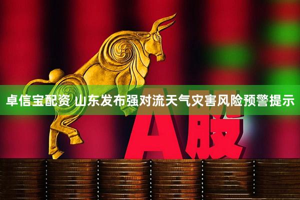 卓信宝配资 山东发布强对流天气灾害风险预警提示