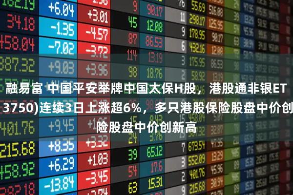 融易富 中国平安举牌中国太保H股，港股通非银ETF(513750)连续3日上涨超6%，多只港股保险股盘中价创新高